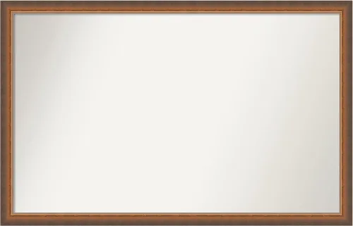 Vista 116 de Amanti Art Espejo de baño de bronce para sobre fregadero, 29 x 19 pulgadas, espejo rectangular de bronce antiguo, marco de madera tradicional