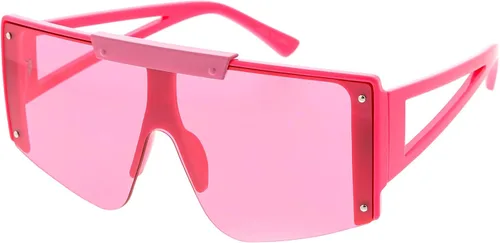 Vista 2 de zeroUV - Gafas de sol de gran tamaño con diseño moderno de tono de color D271