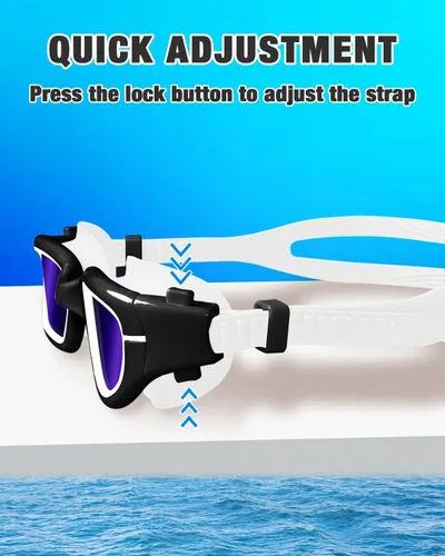 Vista 7 de XDX Gafas de natación para niños, gafas polarizadas con protección UV, antiniebla sin fugas para niños y jóvenes de 6 a 14 años