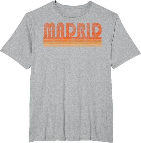 Vista 76 de clásico Retro Madrid playera, hombre 3XL, Asphalt Negro