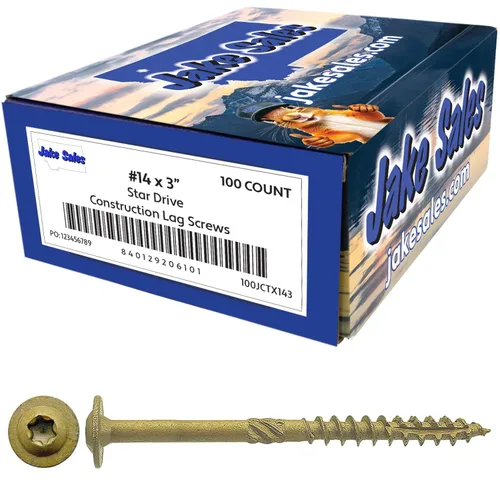 Vista 29 de Jake Sales Tornillo de retraso de construcción #14 x 1 - Tornillo de retraso estructural resistente con accionamiento Torx/Star Drive