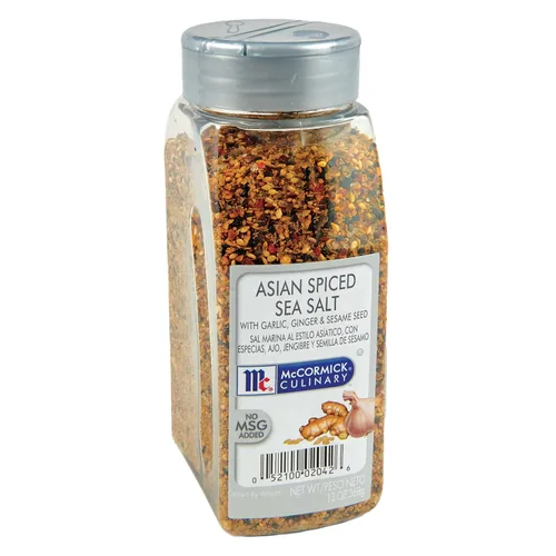 Vista 10 de McCormick Culinary Sal marina mediterránea con especias, 13 onzas, un recipiente de 13 onzas de sal marina mediterránea especiada con ajo, albahaca
