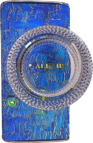 Vista 5 de ALEXIR Vasos de whisky - Juego de 2 vasos de alta calidad para los amantes del arte, cristalería de la serie Van Gogh como una pieza de arte