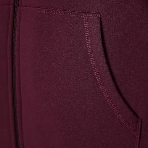 Vista 6 de Tienda Essentials Sudadera de vellón con capucha, con forro de sherpa y cierre completo de cremallera para hombre