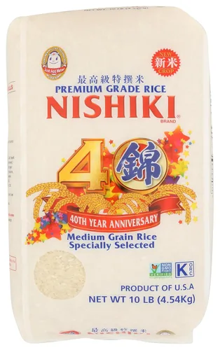 Vista 6 de Nishiki - Arroz Musenmai, arroz blanco de grano medio, 2 libras (paquete de 12)