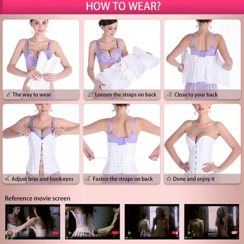 Vista 7 de EVAbaby Corsé deshuesado floral sexy para mujer