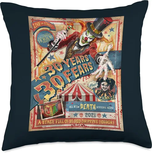Vista 5 de Halloween Horror Nights HHN Jack The Clown - Almohada (16 x 16 pulgadas), multicolor