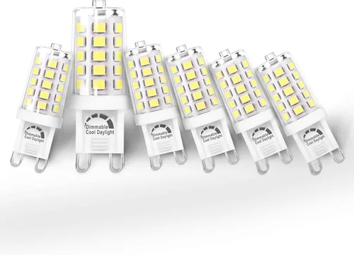 Vista 8 de Heifymi AC100-240V GY6.35 Bombilla LED equivalente a 5 W Halgoen JC tipo GY6.35/G6.35 base bi-pin blanco cálido 2700 K para candelabros, colgante