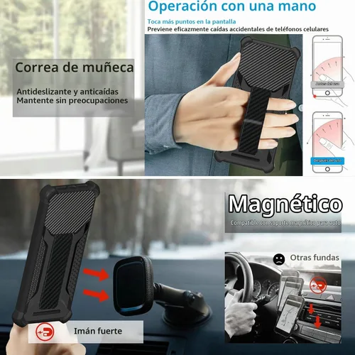 Vista 4 de bojioderf Funda compatible con Vortex J24 - Funda híbrida con protector de pantalla de vidrio templado, soporte plegable magnético, antihuellas