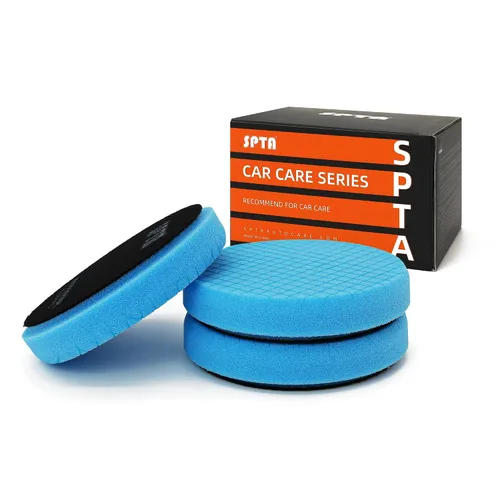 Vista 23 de SPTA - Almohadilla verde de corte grueso de 3.5 pulgadas para placa de respaldo de 3 pulgadas (80 mm), esponja de pulido ideal para pulir