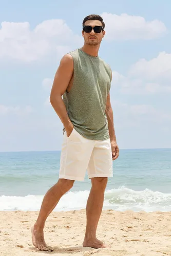 Vista 4 de Camisas de entrenamiento para hombre, camisetas de entrenamiento perfectas para culturismo, camisetas sin mangas para gimnasio