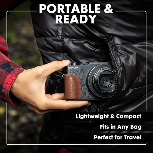 Vista 6 de Minolta Cámara digital de 64 megapíxeles con enfoque automático, video 4K y LCD abatible