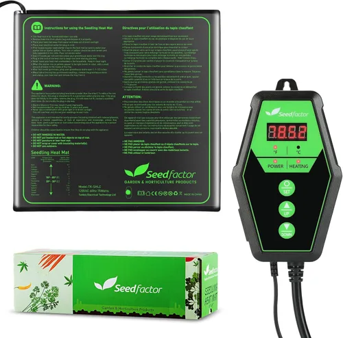 Vista 9 de Juego combinado de tapete térmico de plántulas y termostato digital con certificación MET de 3.5 x 21 pulgadas