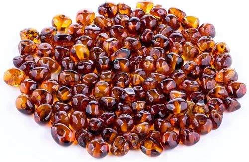 Vista 11 de Cuentas de ámbar estilo barroco, pulido y crudo, piedra báltica 100% natural, 0.197-0.236 in, suelta con agujeros perforados, varios colores - Amber