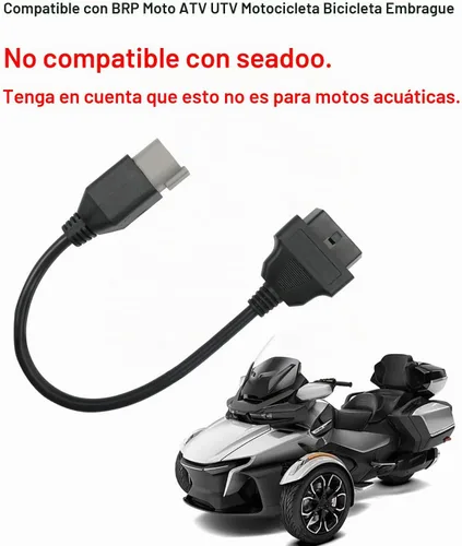 Vista 2 de Adaptador de cable de diagnóstico OBD de la motocicleta 6Pin a 16Pin cabido