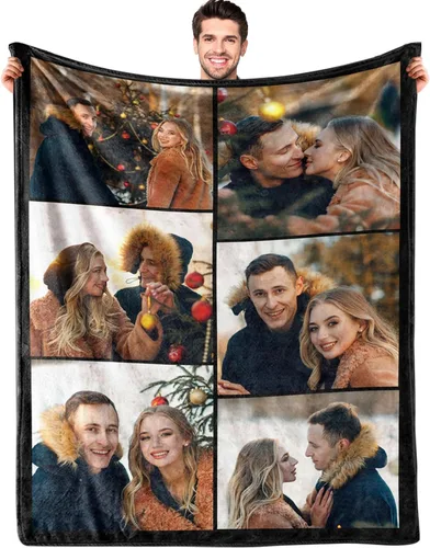 Vista 19 de Envía al Día Siguiente Manta Personalizada con Imagen para Mi Esposa Manta Foto Personalizada Regalo de Boda para Pareja Día de San Valentín