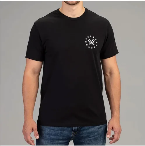 Vista 2 de Vortex Camisetas de manga corta Salute para hombre Negro