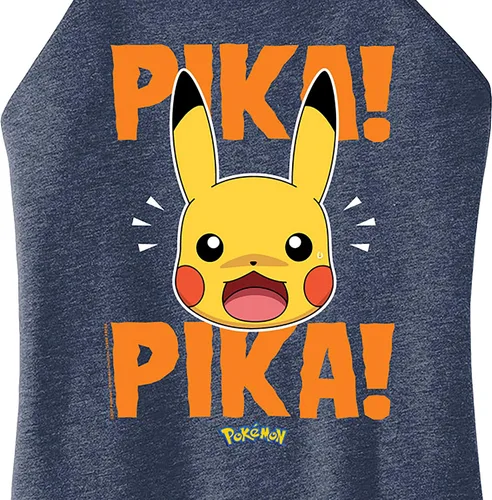 Vista 3 de HYBRID APPAREL - Pokémon - Pika Pika Scared - Juniors High Neck Tank Top