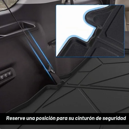 Vista 6 de KUST Alfombrilla de carga para maletero para Ford Explorer 2011-2019, forro de maletero de carga trasera para accesorios Explorer, protección