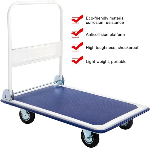 Vista 3 de Giantex, plataforma plegable tipo carrito, carretilla de mano, plegable, para depósito, 660 libras