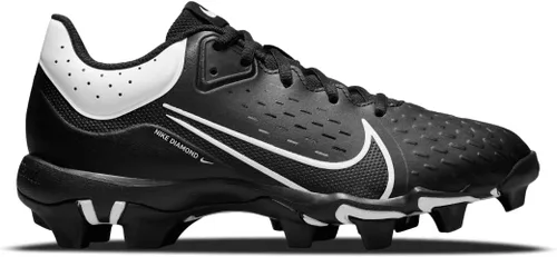 Vista 2 de Nike Hyperdiamond 4 Keystone - Tacos de sóftbol moldeados, color negro, blanco, talla 8.5 M, Negro Negro Blanco