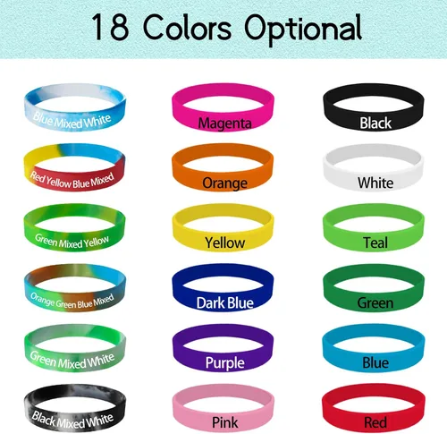 Vista 2 de Pulseras de silicona personalizadas Pulseras de goma de aduana a granel para eventos con texto de logotipo, pulseras personalizadas, regalos