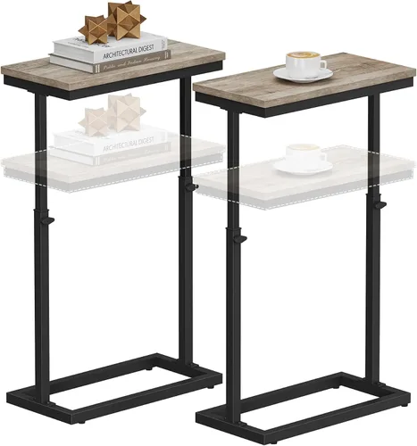 Vista 16 de TUTOTAK Mesa auxiliar, mesa auxiliar, mesa de sofá alta, mesa de sofá, sala de estar, dormitorio, negro TB01BK083P