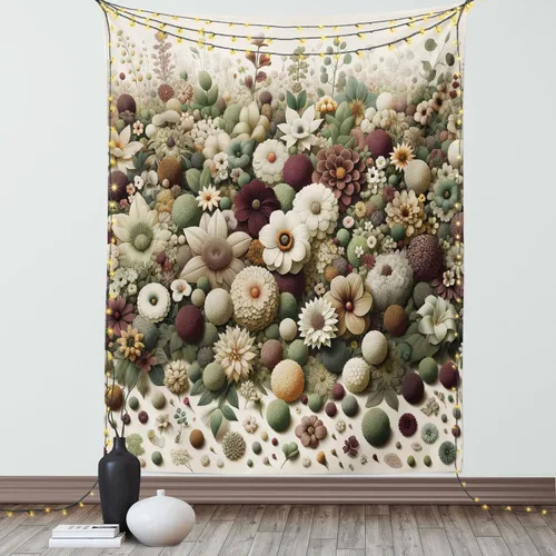Vista 6 de Ambesonne Tapiz de hongos, atmósfera psicodélica, escena astral estrellada con motivos orientales trippy, decoración de tela para colgar en la pared