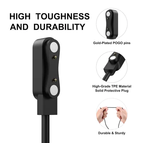 Vista 2 de Paquete de 2 para cargador de reloj inteligente Bark, cable de carga USB magnético de repuesto