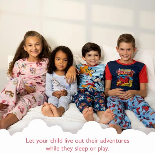 Vista 2 de Disney Conjunto de pijama de 3 piezas de Minnie Mouse para niñas Frozen Princesas Minnie Mouse