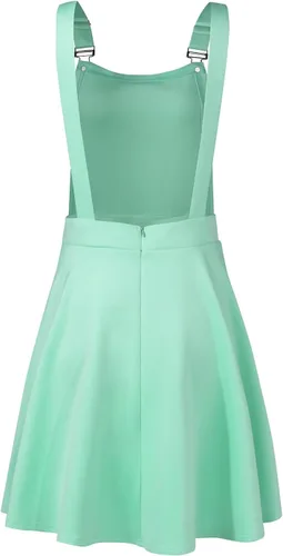 Vista 3 de YOINS Vestidos tipo pinafore para mujer, con tirantes ajustables, plisados, minifalda con tirantes
