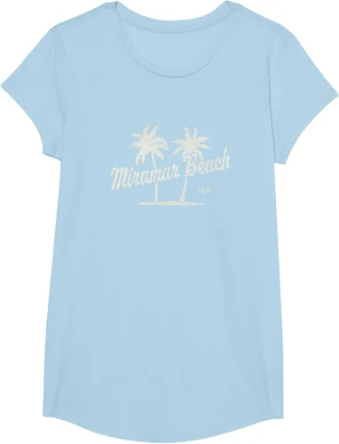 Vista 20 de Miramar Beach Florida Vintage 70s Palm Trees - Camiseta gráfica, Azul / Patchwork, S