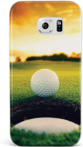 Vista 22 de Inspired Cases - Funda con textura 3D para iPhone Xs Max - Funda protectora de goma para iPhone Xs Max de Apple - Pelota de golf Sunset