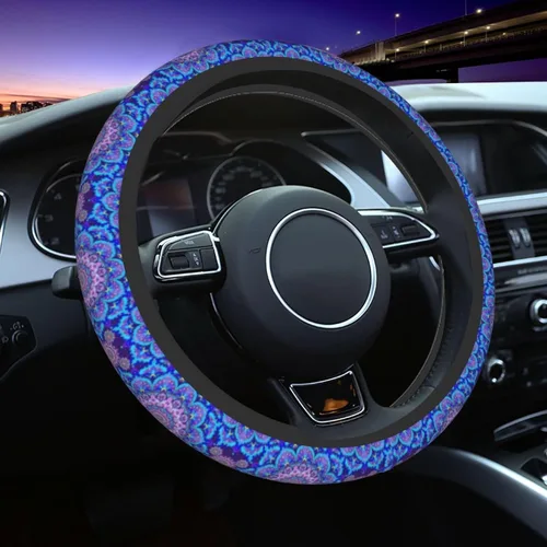 Vista 41 de Funda para volante MINIOZE de ojos malvados azules con luna mágica, accesorios para automóvil, linda para mujeres y niñas, universal de 15 pulgadas