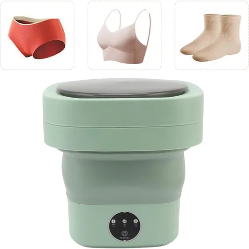 Vista 7 de Lavadora portátil, mini lavadora plegable de 6.5 litros, drenaje automático, lavadora compacta para ropa de bebé, ropa interior, calcetines
