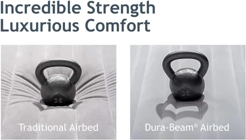 Vista 9 de Intex Comfort Dura-Beam - Colchón de aire con bomba eléctrica interna, altura elevada (modelo 2020)