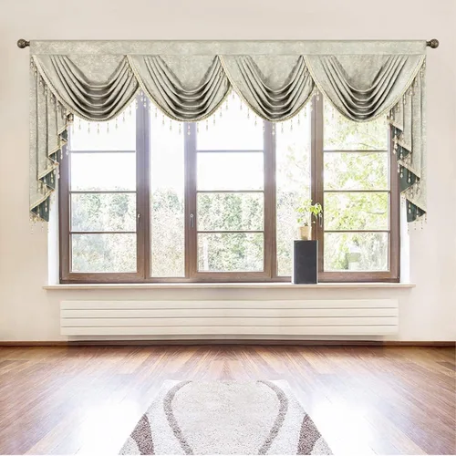 Vista 51 de VOGOL Cenefa de cortinas de terciopelo grueso para dormitorio, cenefas de cascada de lujo con aislamiento térmico dorado para sala de estar formal