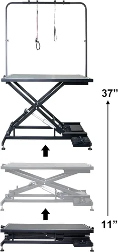 Vista 5 de SHELANDY Mesa de aseo para perros para mascotas eléctrica y resistente