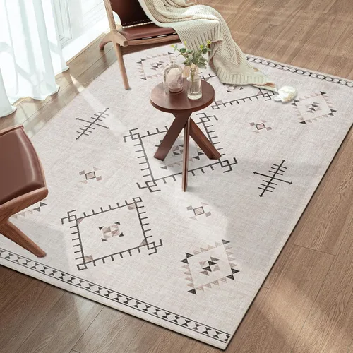 Vista 18 de ILANGO Alfombras de Área de Yute para Exteriores, Alfombras Tejidas Lavables para Patio 5'x7', Alfombras Naturales de Estilo Rústico para Áreas