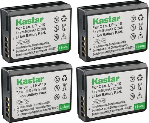 Vista 6 de Kastar Batería (1 unidad) de repuesto para Canon LP-E10, LC-E10 funciona con cámaras réflex digitales Canon EOS Rebel T5, EOS Rebel T3, EOS Kiss