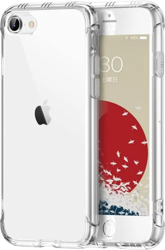 Vista 14 de ONES Funda transparente para iPhone 8 Plus/7 Plus, funda delgada de silicona TPU suave, funda protectora militar contra caídas para teléfono