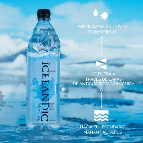 Vista 6 de Agua natural de manantial Icelandic Glacial.