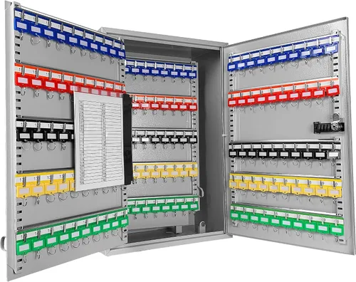 Vista 9 de BARSKA Caja ajustable de 300 llaves con cerradura de combinación, color gris
