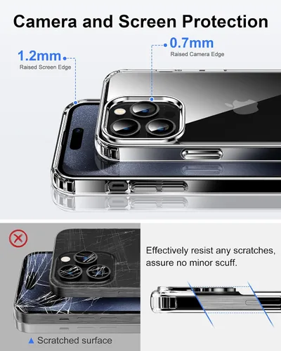 Vista 269 de HOOMIL Funda para iPhone 7 Plus/iPhone 8 Plus de 5.5 Pulgadas, sin amarillamiento, protección contra caídas, cubierta trasera dura transparente