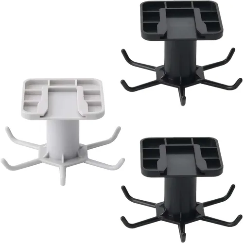 Vista 6 de 2 ganchos para debajo del gabinete para utensilios de cocina, ganchos giratorios de 360°, estante adhesivo de almacenamiento de cocina que ahorra