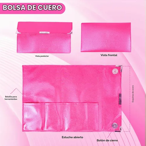 Vista 8 de Beauty & Crafts Herramientas de extensión de cabello, juego de alicates de acero inoxidable para microcuentas, 1 aguja de ganchillo, 1 gancho