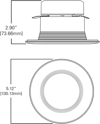 Vista 4 de HALO RL - Lámpara de techo empotrable LED inteligente ajustable de 4 pulgadas - 2700 K-5000 K - 5000 K