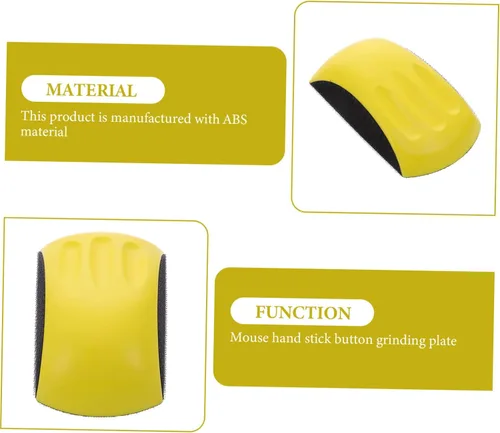 Vista 6 de OSALADI Bloque de lijado manual en forma de ratón, almohadilla de pulido de diseño ergonómico para comodidad Material para espacios reducidos