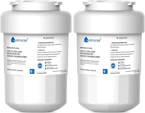 Vista 10 de Lifefilter - Reemplazo para filtros de agua de refrigerador MWF, MWFP, HDX FMG-1, MWFA, GWF, GSE25GSHECSS, WFC1201, RWF1060, 197D6321P006, 9991