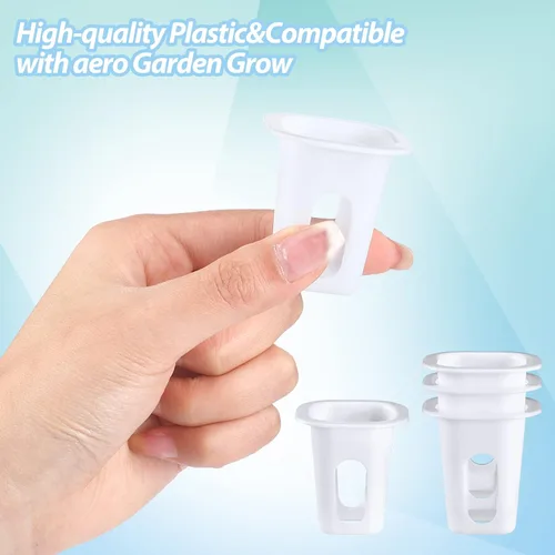 Vista 4 de Hoolerry El kit de sistema de cultivo hidropónico de 100 piezas incluye 50 cestas de cultivo hidropónicas y 50 esponjas cuadradas, iniciador
